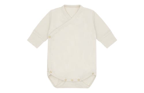 Vild House Of Little Ls Organic Cotton Kimono Bodysuits In Ecru-no Dye