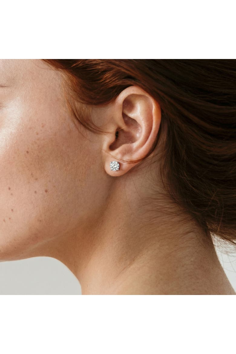 1.50ct Lab Grown Diamond Studs 14k Gold Screw Backs, Alternate, color, 14k White Gold
