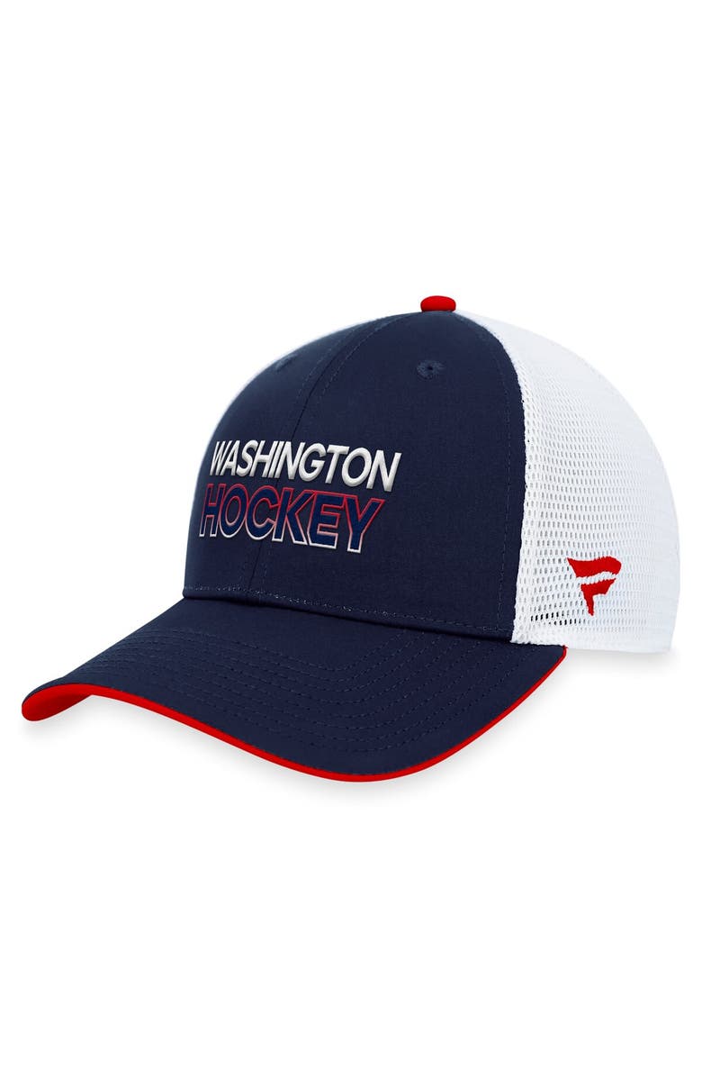 FANATICS Men's Fanatics Branded  Navy Washington Capitals Authentic Pro Rink Trucker Adjustable Hat, Alternate, color, Navy