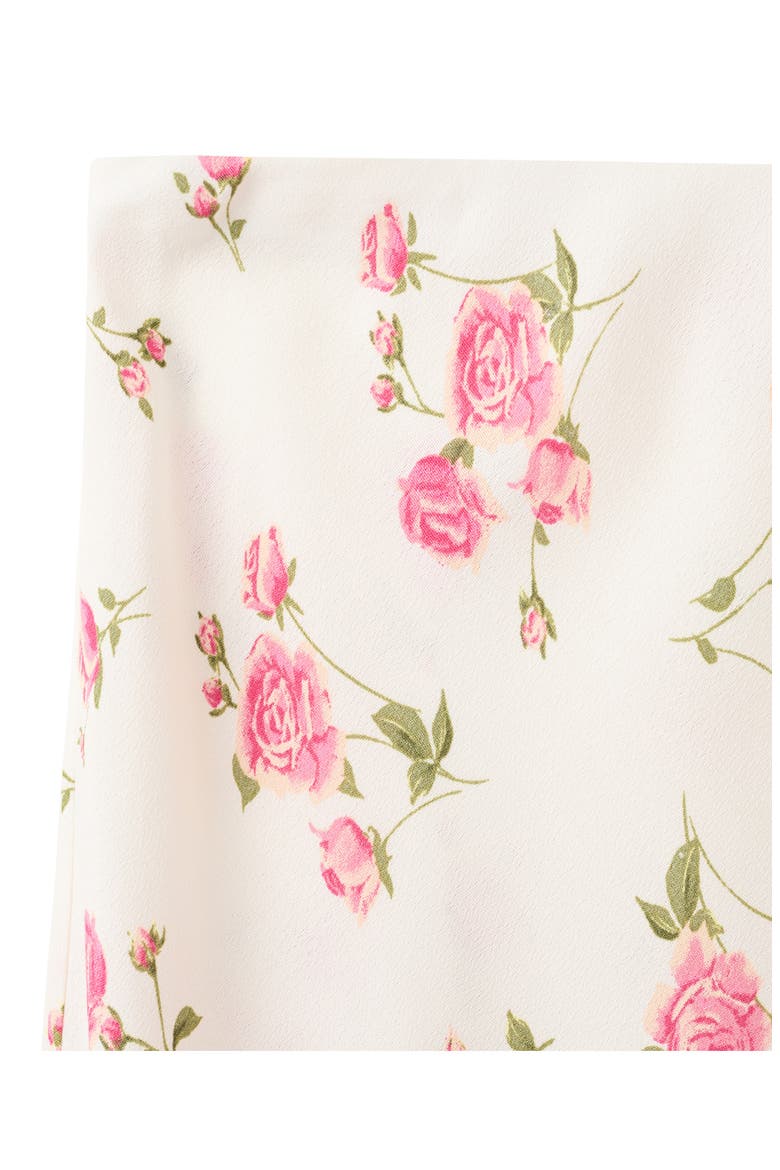 Floral Print Maxi Skirt, Alternate, color, WHITE