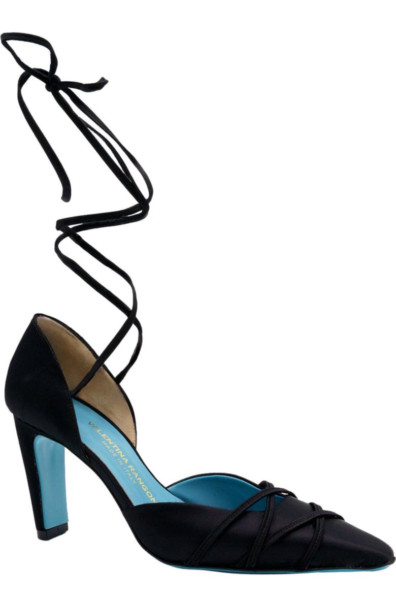 Valentina Rangoni Febe Ankle Wrap D
Orsay Pumps, Main, color, Black Raso