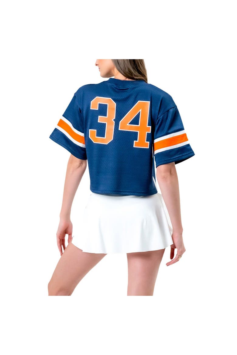 Women's Established & Co. Navy Auburn Tigers Fashion Boxy Cropped Football Jersey, Alternate, color, Navy