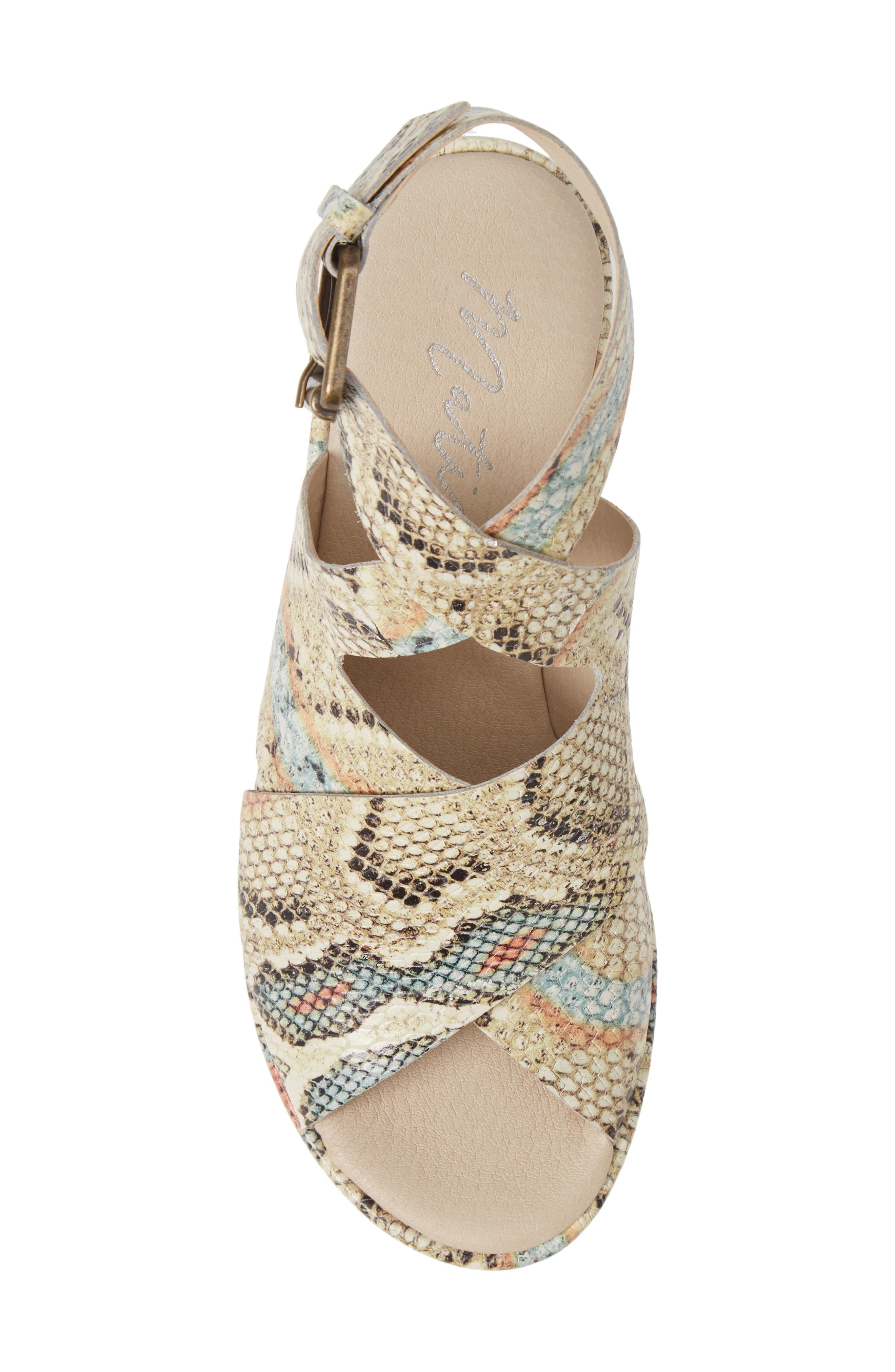 Runaway Wedge Sandal, Alternate, color, MULTI SNAKE PRINT LEATHER