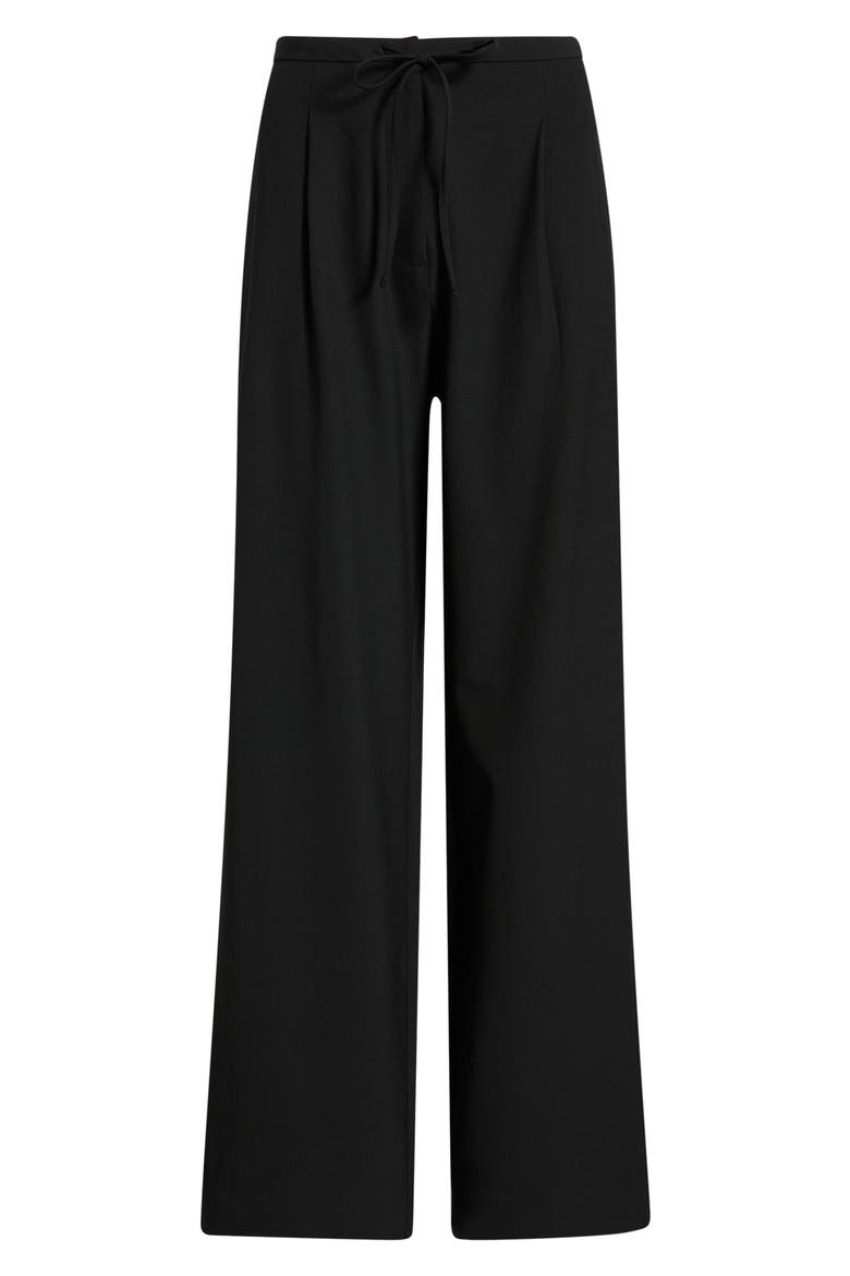 Drawstring Wide Leg Pants, Alternate, color, BLACK