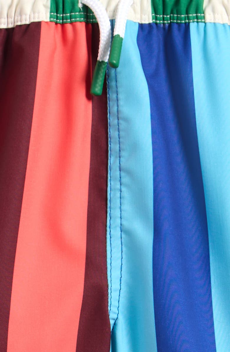 Mini Boden Kids' Swim Shorts, Alternate, color, Hotch Stripe