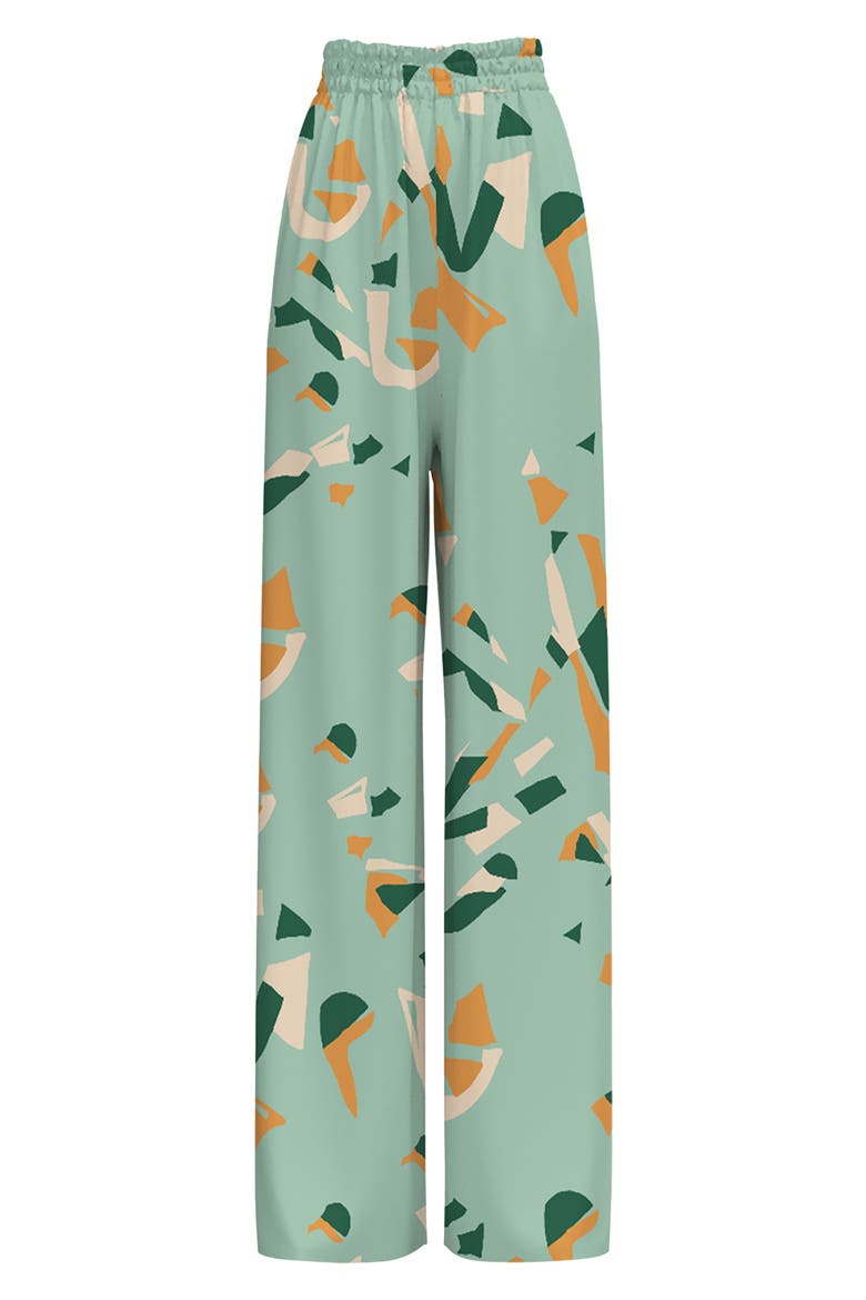 Leer Saly Palazzo Pants, Alternate, color, GREEN