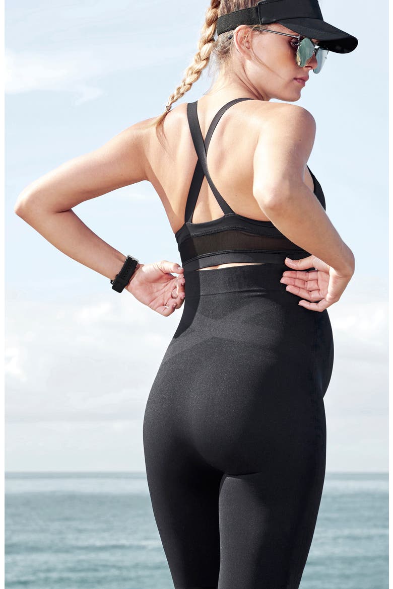 Everyday Maternity Belly Support Leggings, Alternate, color, BLACK