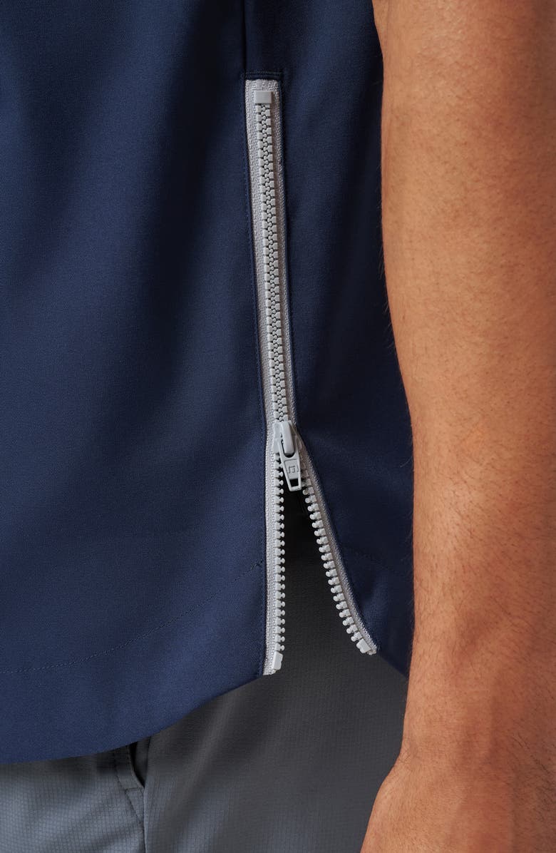 TravisMathew Sport Mode Short Sleeve Hoodie, Alternate, color, Navy