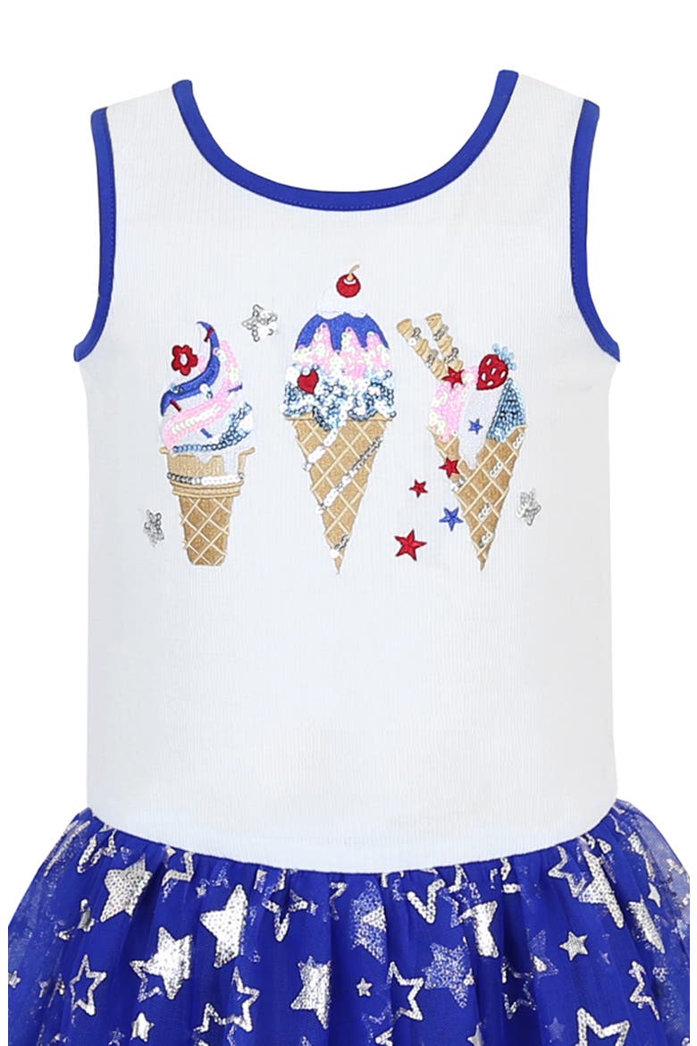 Kids' Sequin Ice Cream Tutu Dress, Alternate, color, IVORY/ ROYAL