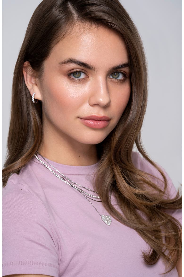 Aviva Diamond Short Necklace, Alternate, color, 18K WHITE GOLD