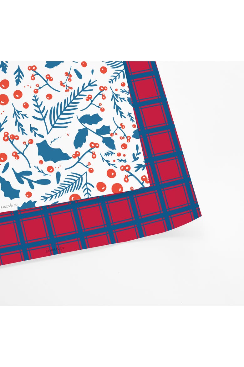 Two-Sided "Jolly Blues" Heavyweight Christmas/Holiday Gift Wrap, Main, color, Multicolored