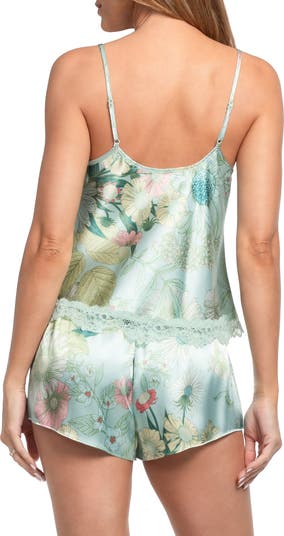 Stefani Floral Satin Camisole & Shorts Pajamas
