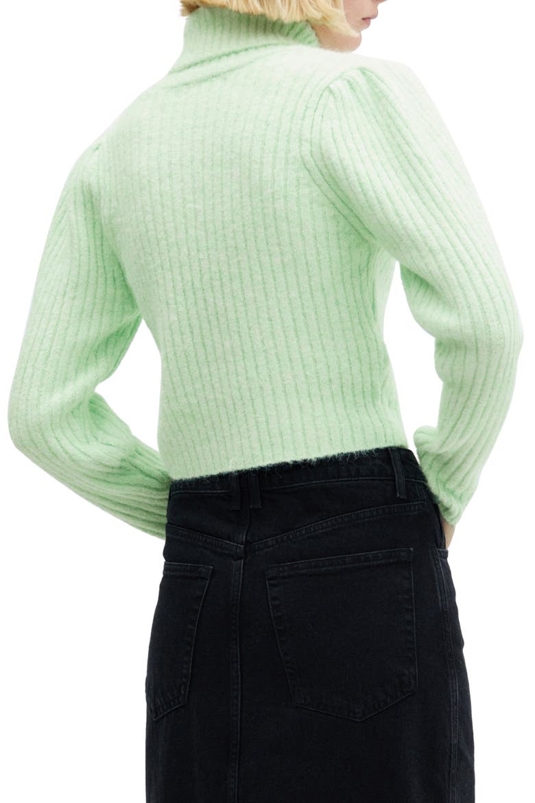 Turtleneck Crop Sweater, Alternate, color, GREEN APPLE