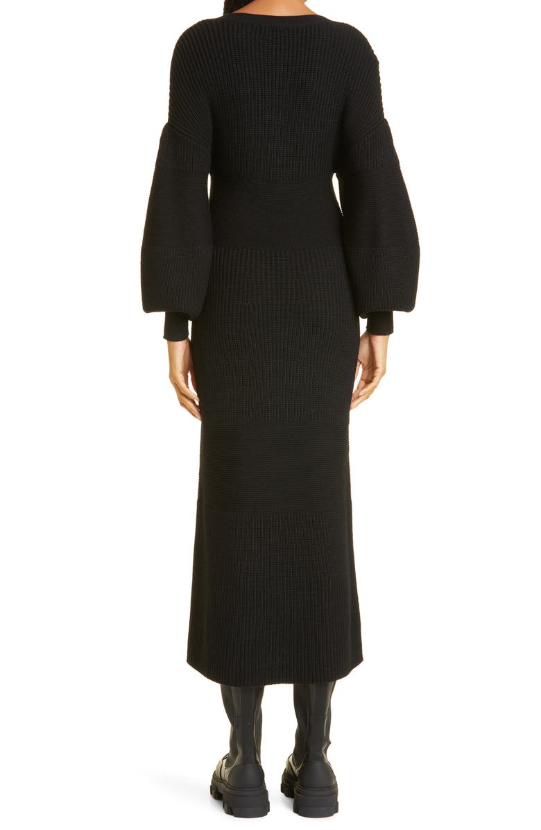 STAUD Carnation Long Sleeve Midi Sweater Dress, Alternate, color, 