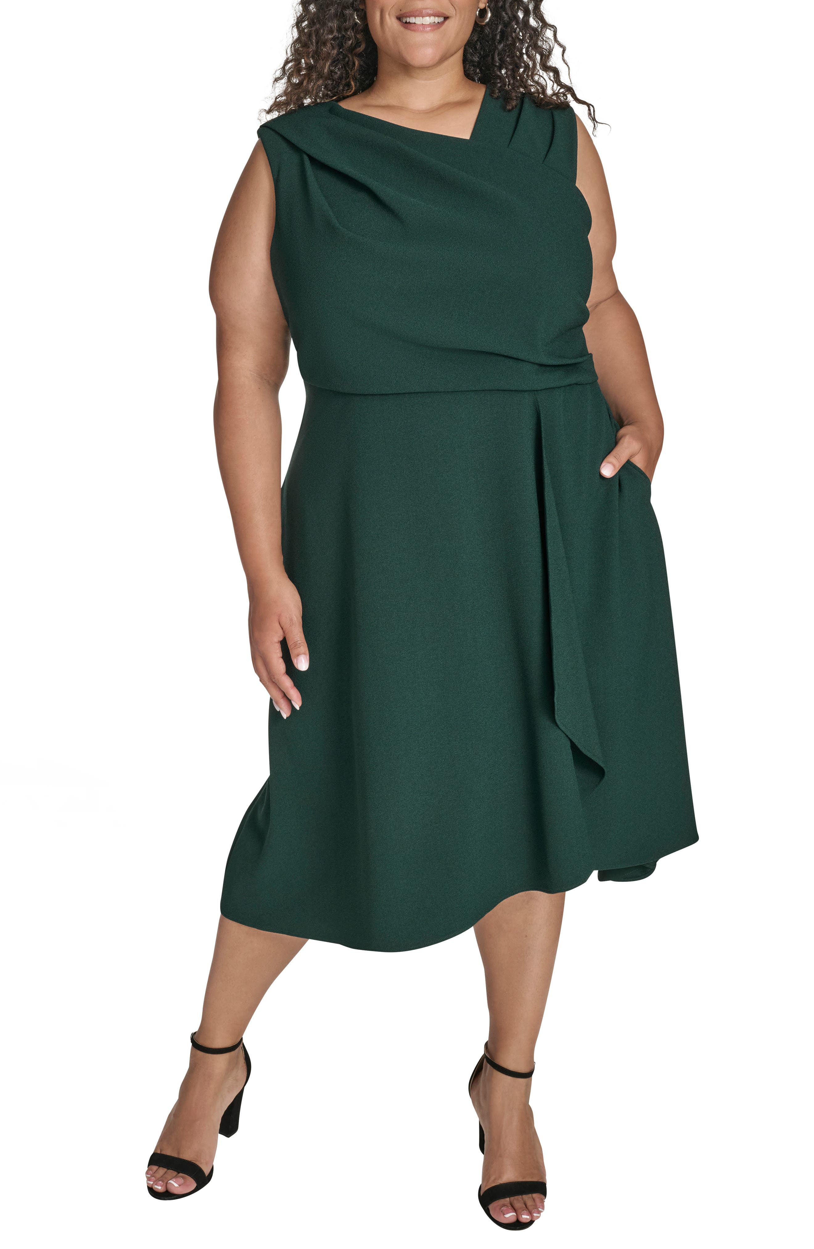 Vince Camuto Signature Stretch Crepe Midi Dress