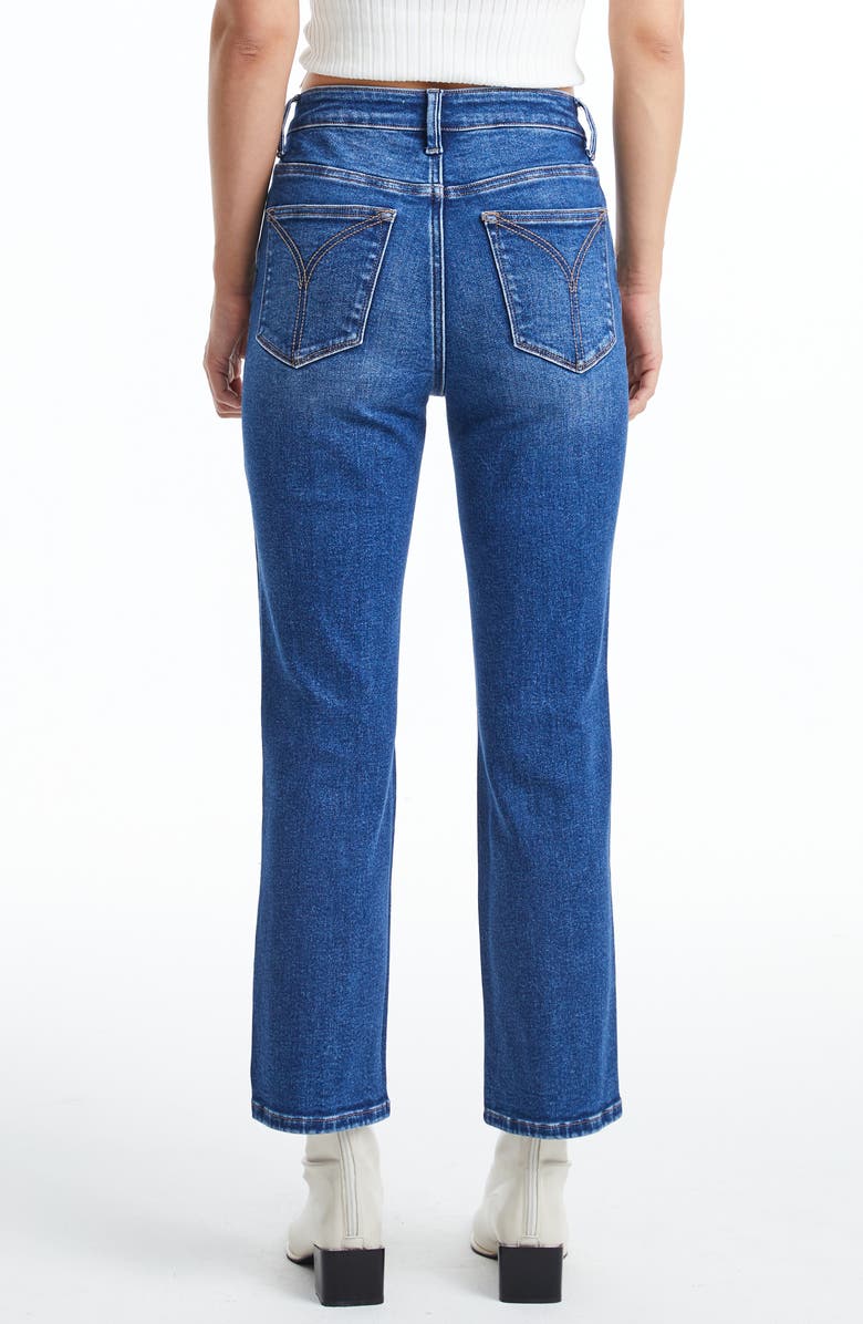 Bayeas Button Fly High Waist Crop Straight Leg Jeans, Alternate, color, 