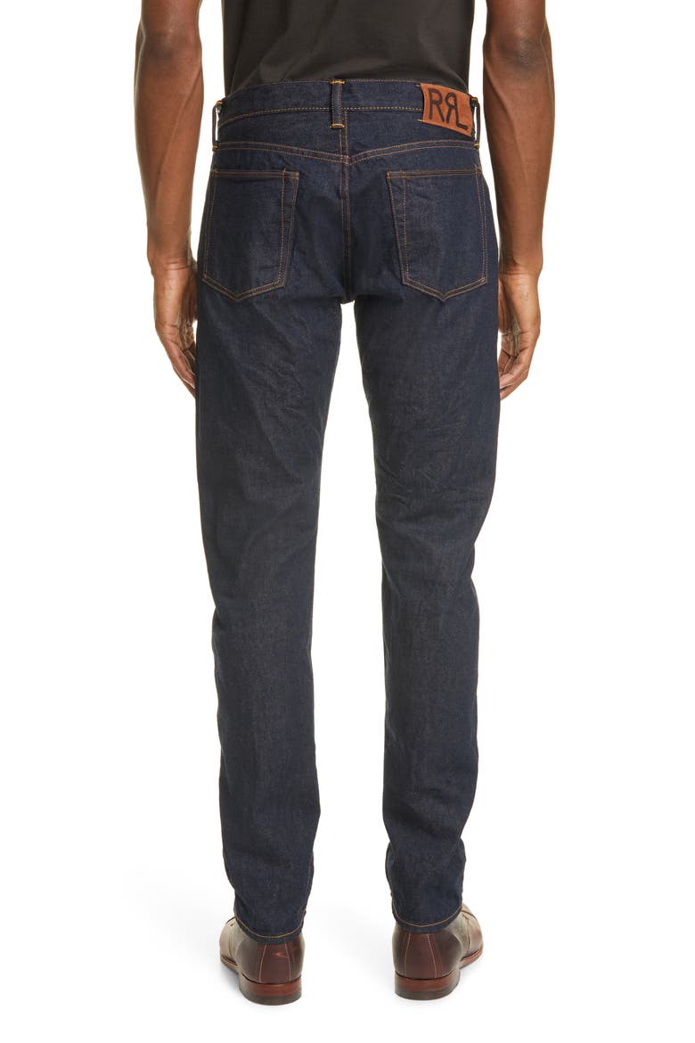 RRL Slim Fit Selvedge Jeans, Alternate, color, ONCE WASHED