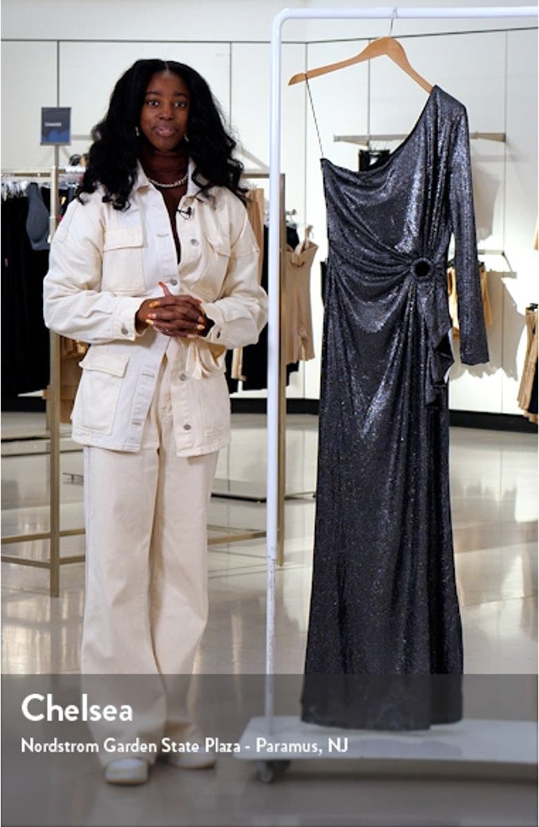 Summer Metallic One-Shoulder Gown, sales video thumbnail