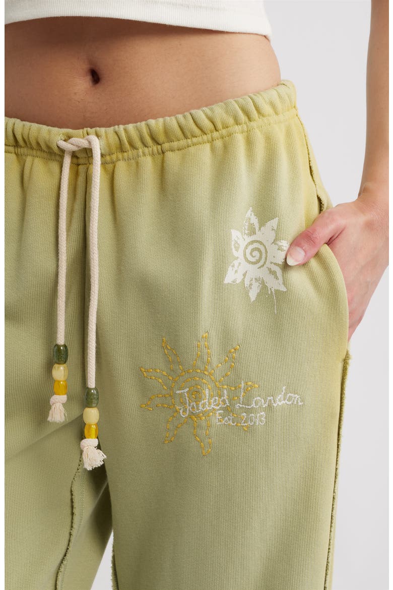 Appliqué Bootcut Cotton Joggers, Alternate, color, GREEN