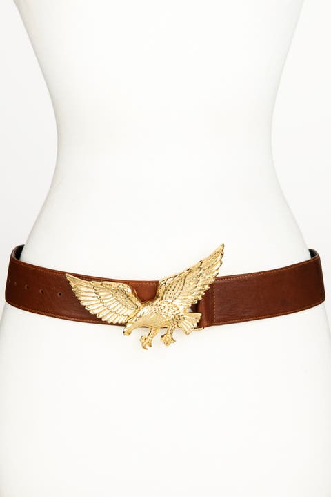 Eagle Buckle Leather Belt