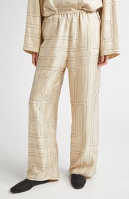 TOTEME Totême Monogram Silk Pajama Bottoms