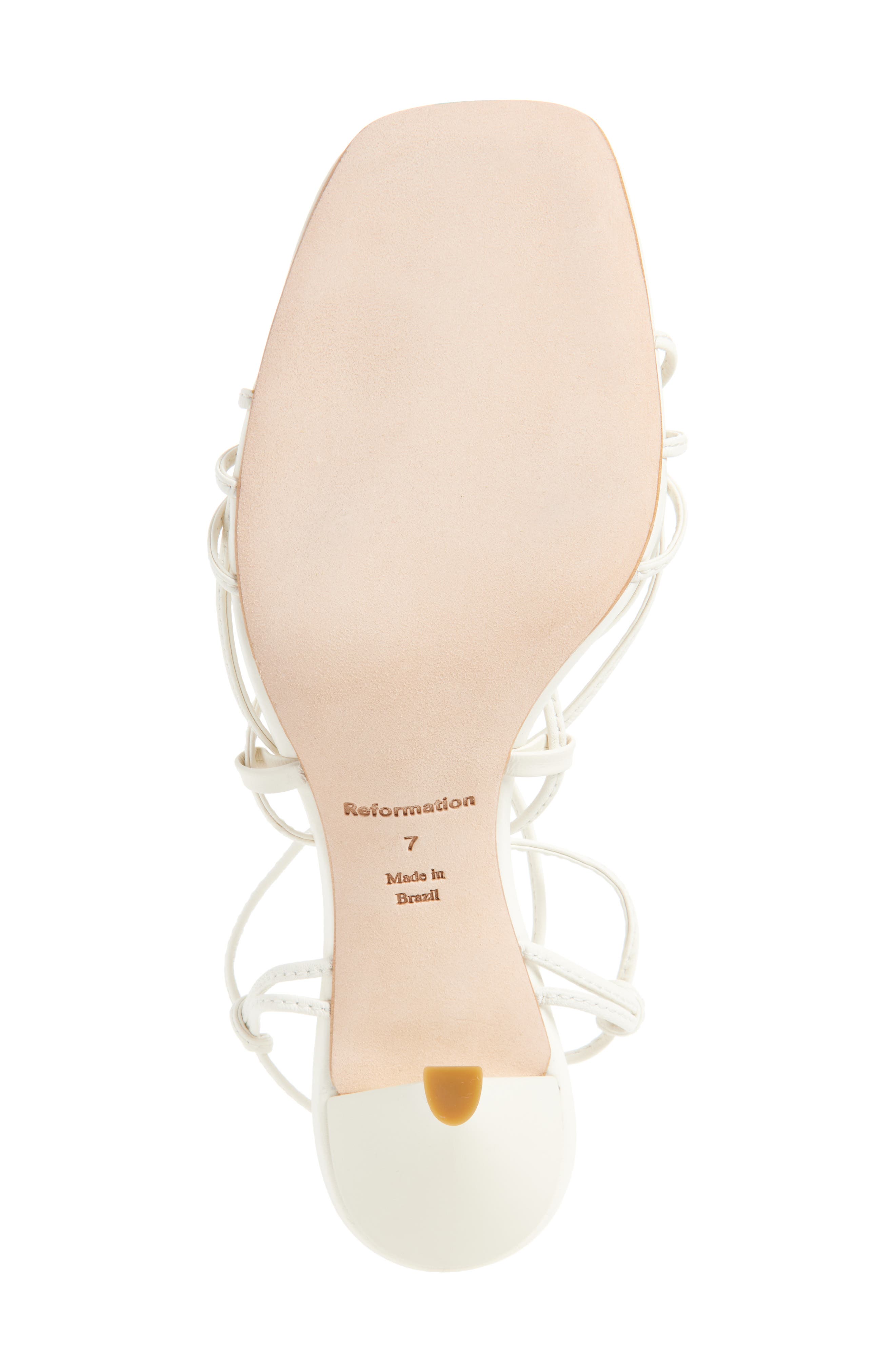 Reformation Gray Knotted Sandal, Alternate, color, 