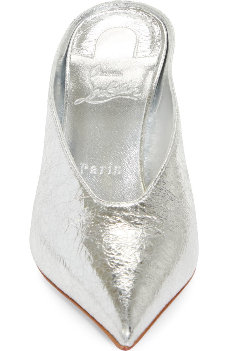 Christian Louboutin Miss Z Slimimule Pointed Toe Mule, Alternate, color, Silver/ Lin Silver