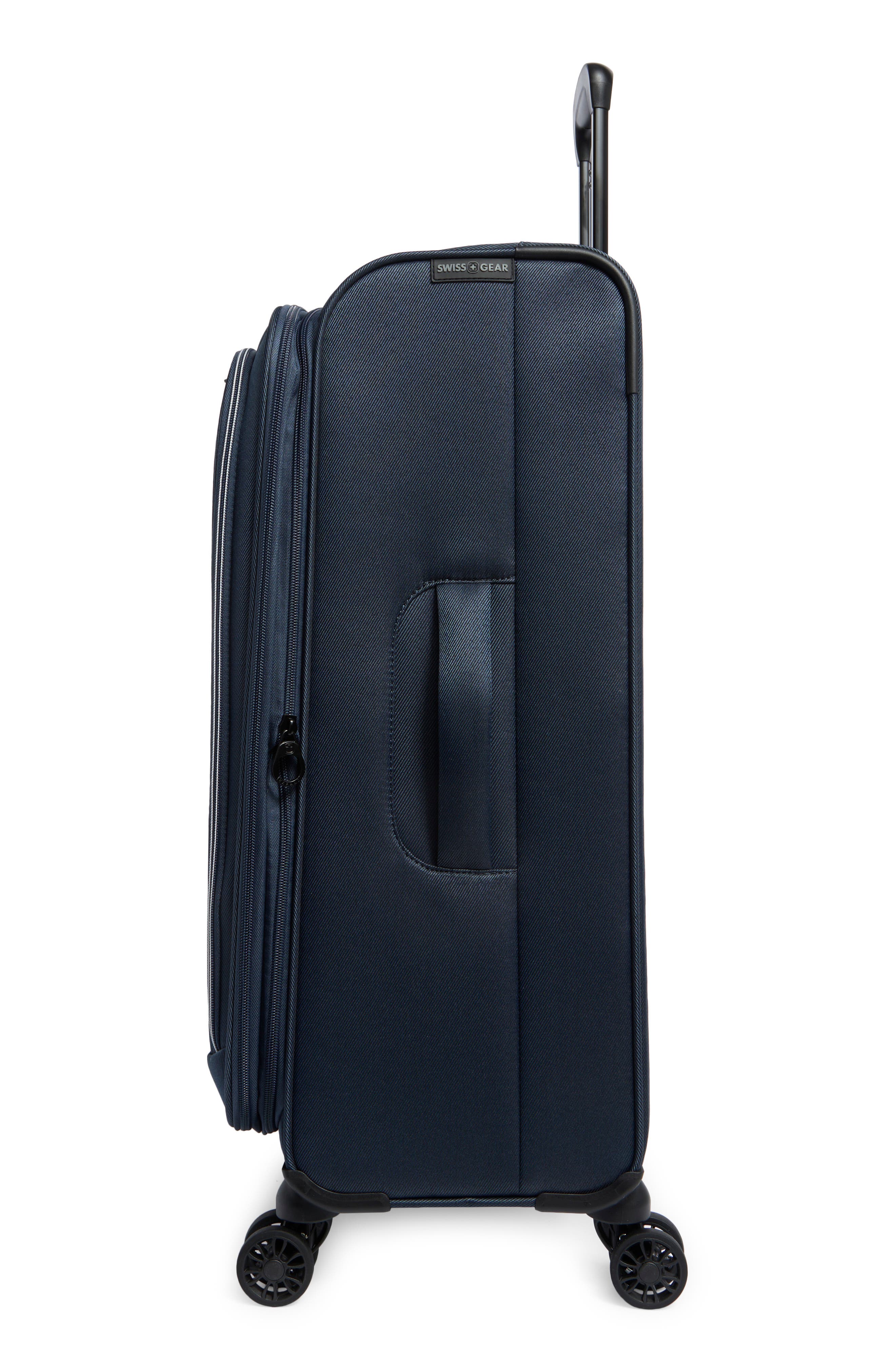 SWISSGEAR 24-Inch Softside Spinner Luggage, Alternate, color, Navy