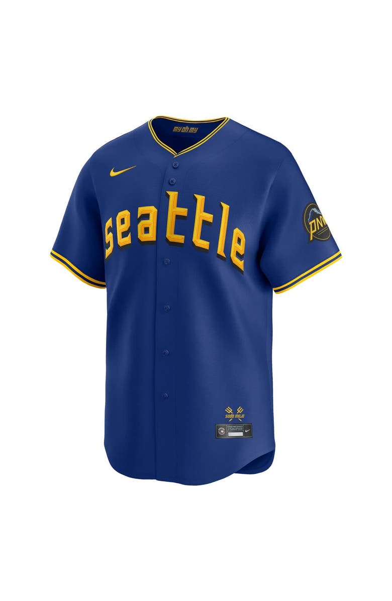 Nike Men's Nike Julio Rodriguez Blue Seattle Mariners City Connect Limited Jersey, Alternate, color, 