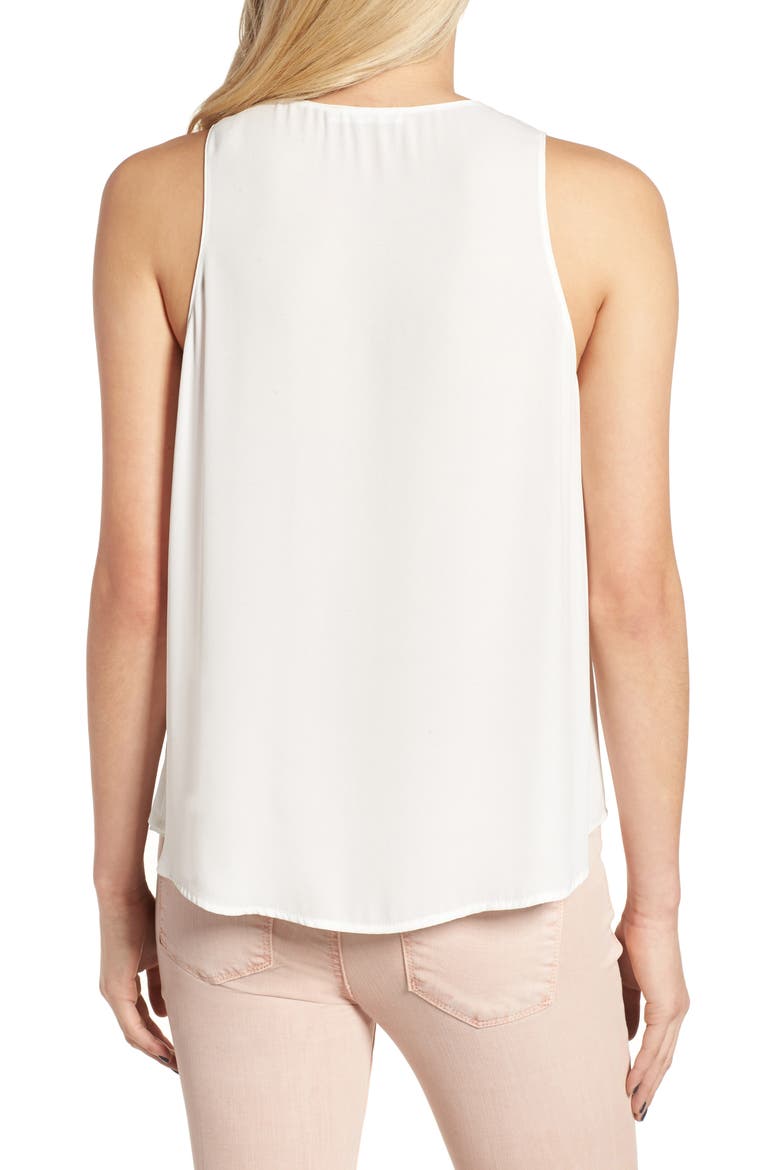 Tie Neck Tank, Alternate, color, IVORY