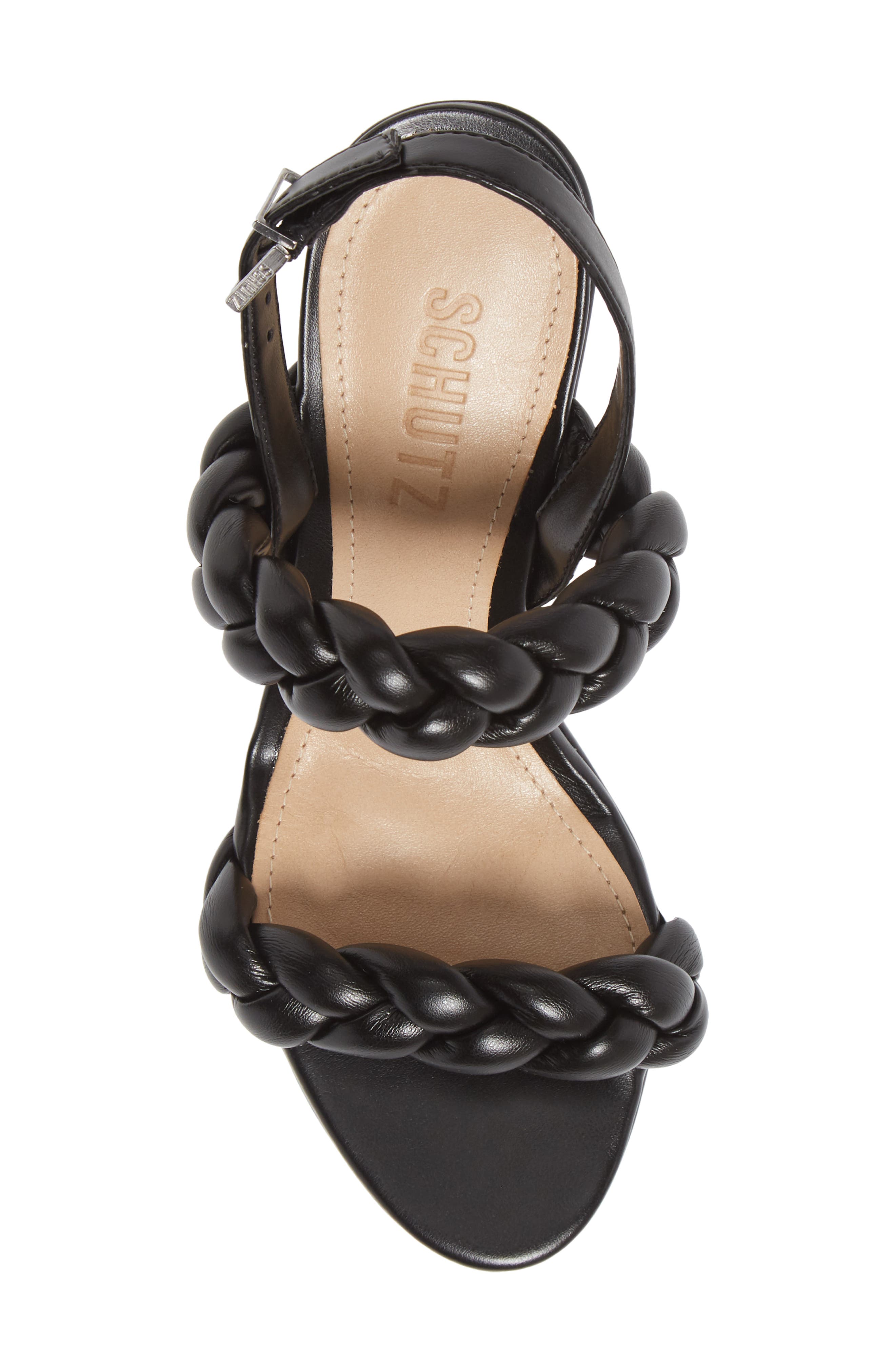 Zaria Wedge Sandal, Alternate, color, BLACK LEATHER