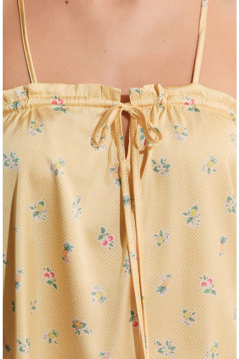Baie Crop Pajama Camisole, Alternate, color, ACID YELLOW