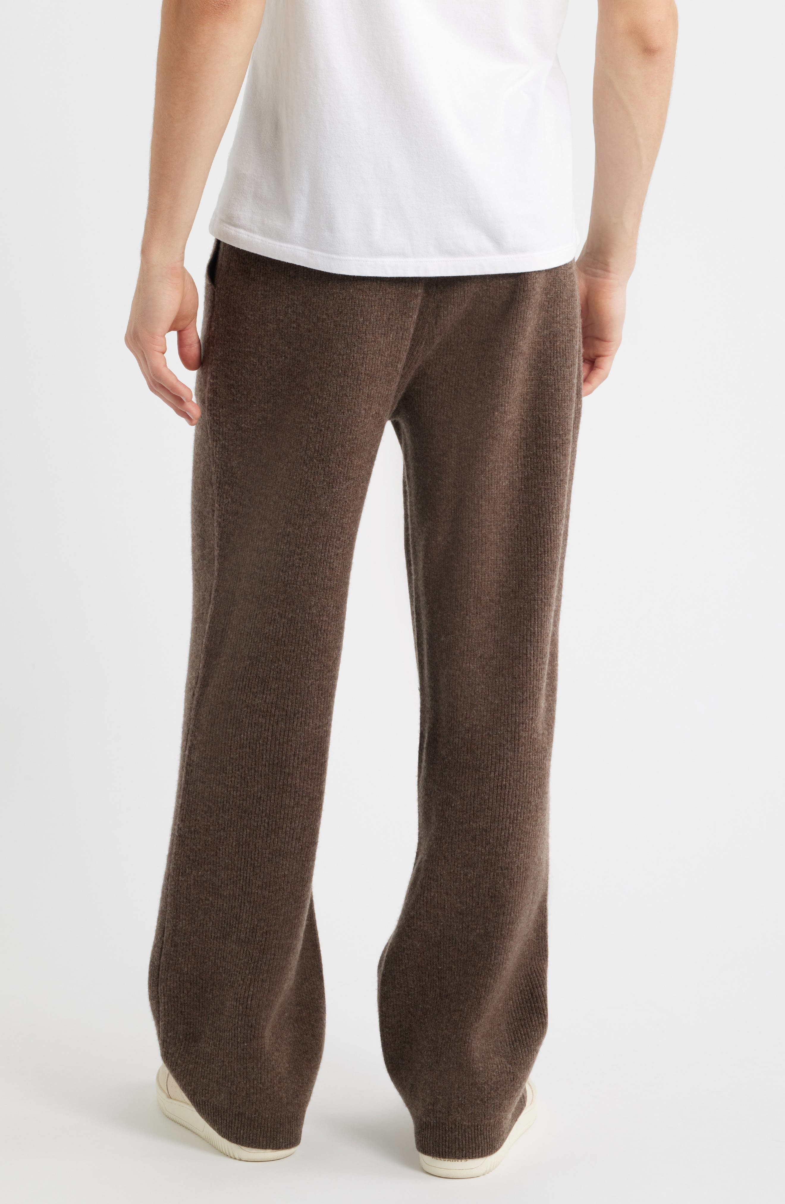 Wide Leg Knit Wool Drawstring Pants - image 2