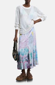 Desigual Floral Dress & Pointelle Sweater Set