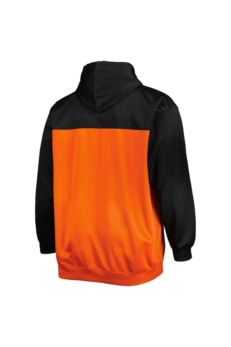 Men's Black/Orange San Francisco Giants Big & Tall Yoke Full-Zip Hoodie, Alternate, color, Black