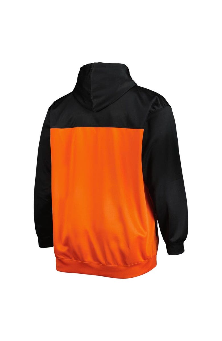 PROFILE Men's Black/Orange San Francisco Giants Big & Tall Yoke Full-Zip Hoodie, Alternate, color, 