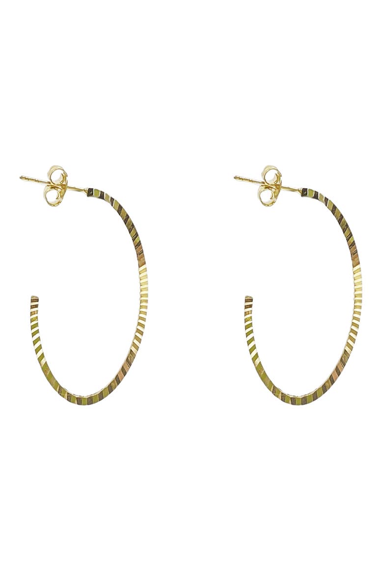 Diamond Cut Oval Hoop Earrings, Main, color, GOLD