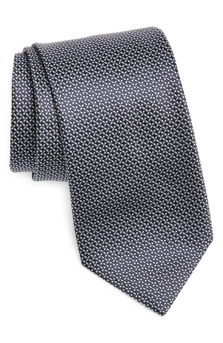 Canali Micro Fancy Silk Tie, Main, color, 