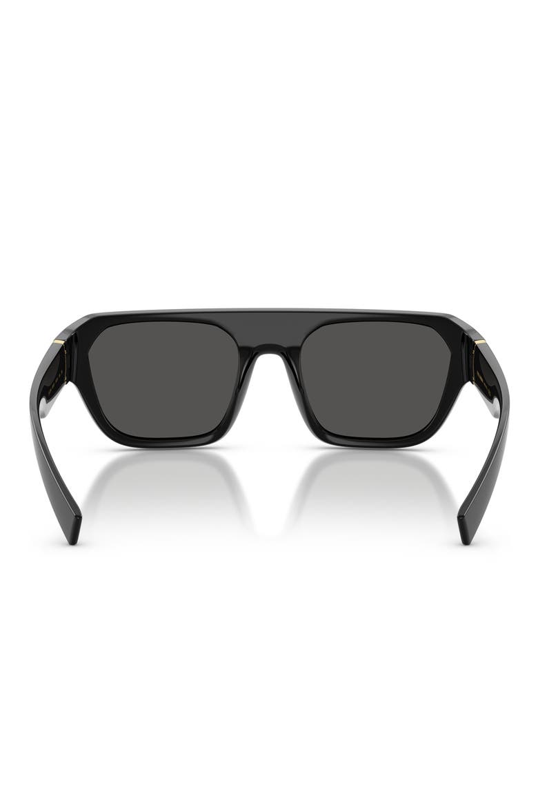54mm Square Sunglasses, Alternate, color, BLACK / DARK GREY