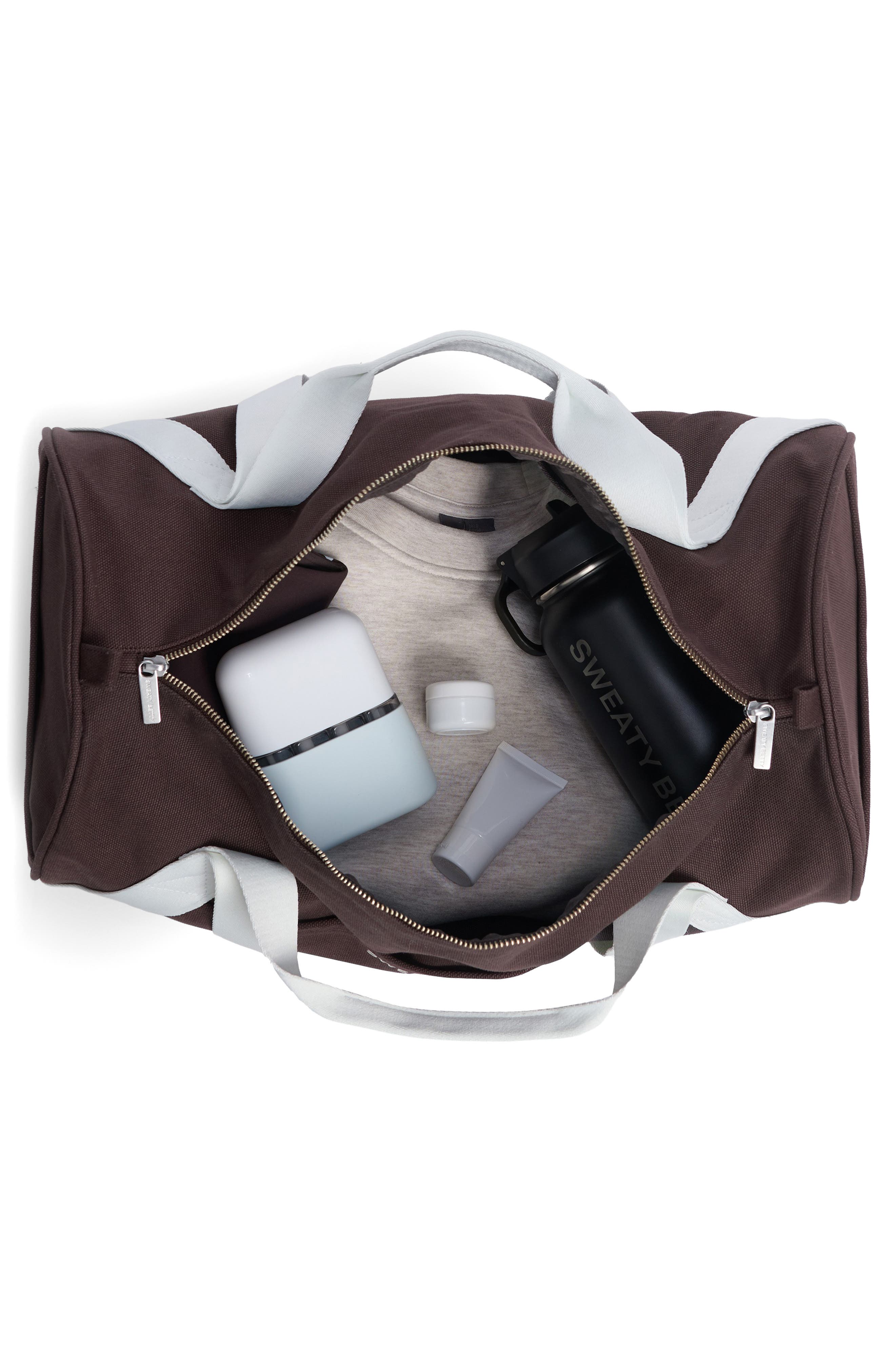 Sweaty Betty Canvas Duffle, Alternate, color, Sable Brown