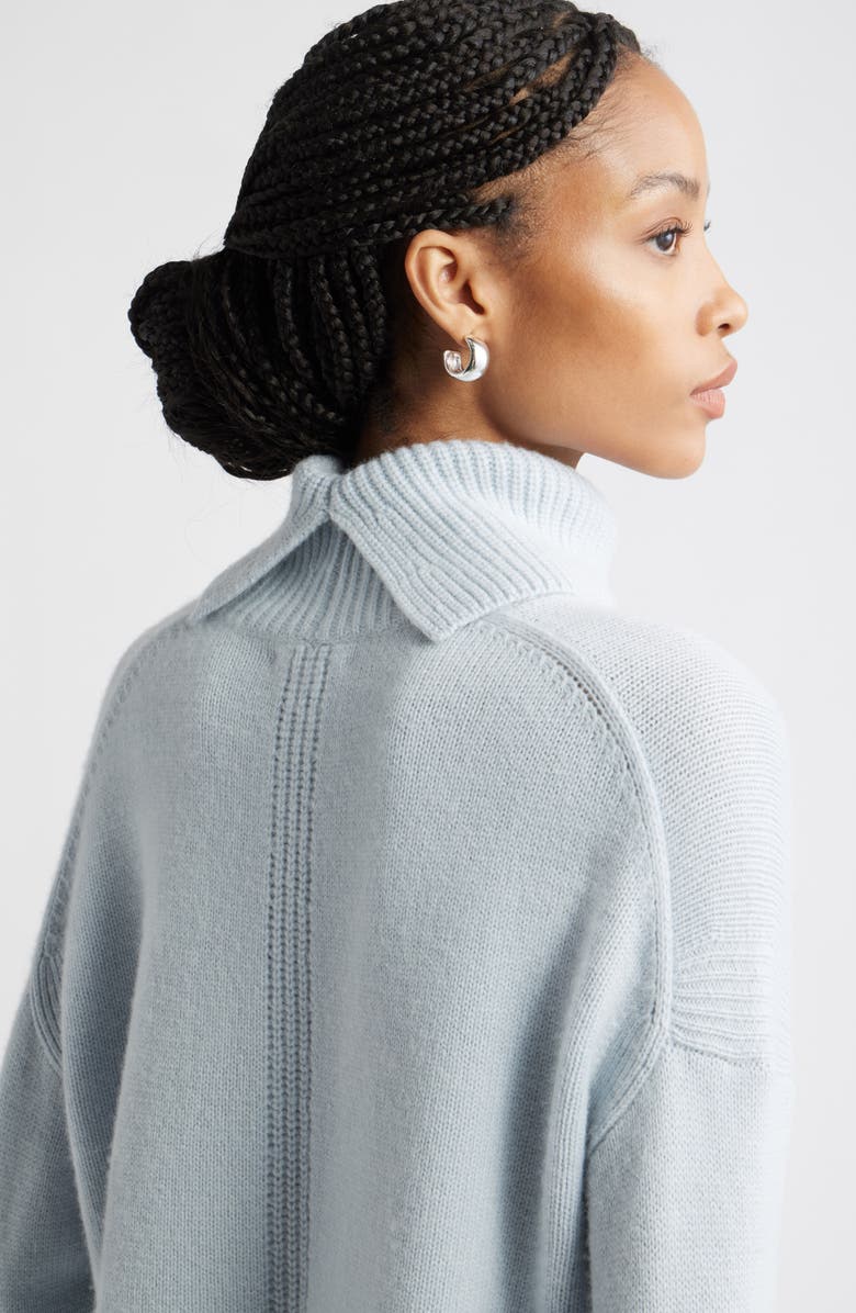 Nordstrom Wool & Cashmere Turtleneck Sweater, Alternate, color, Blue Dawn