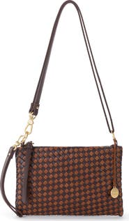 The Sak Vita Hand Woven Leather Crossbody Wristlet