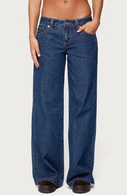 EDIKTED Raiyne Low Rise Wide Leg Jeans