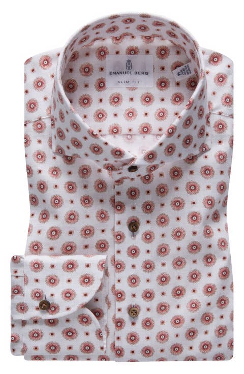 Slim Fit Hybrid Knit Dress Shirt