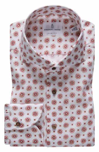 Emanuel Berg Slim Fit Hybrid Knit Dress Shirt