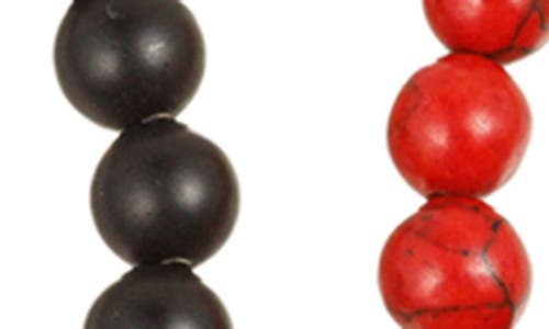 Eye Candy Los Angeles Set Of 3 Colin Beaded Bracelets In Black