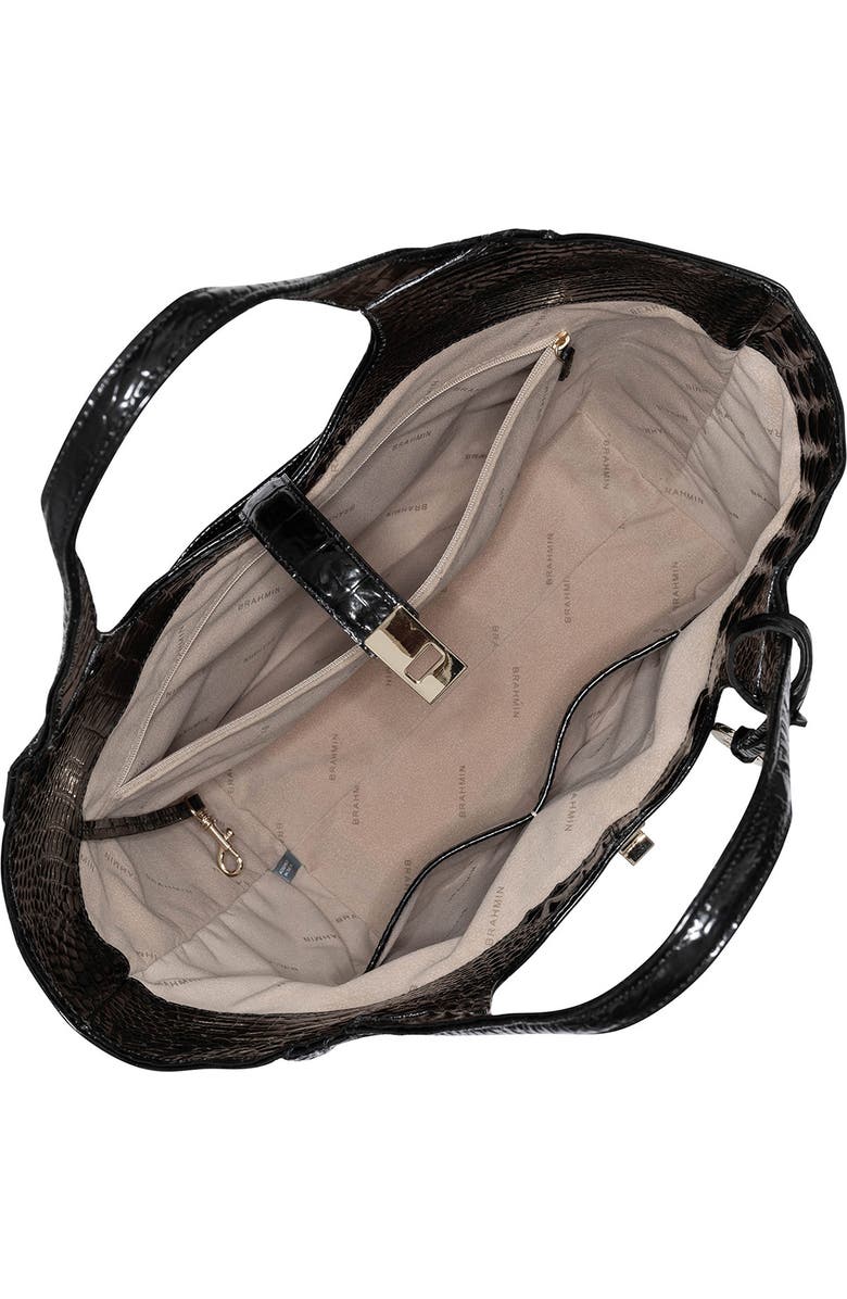 Brahmin Carla Croc Embossed Leather Tote, Alternate, color,