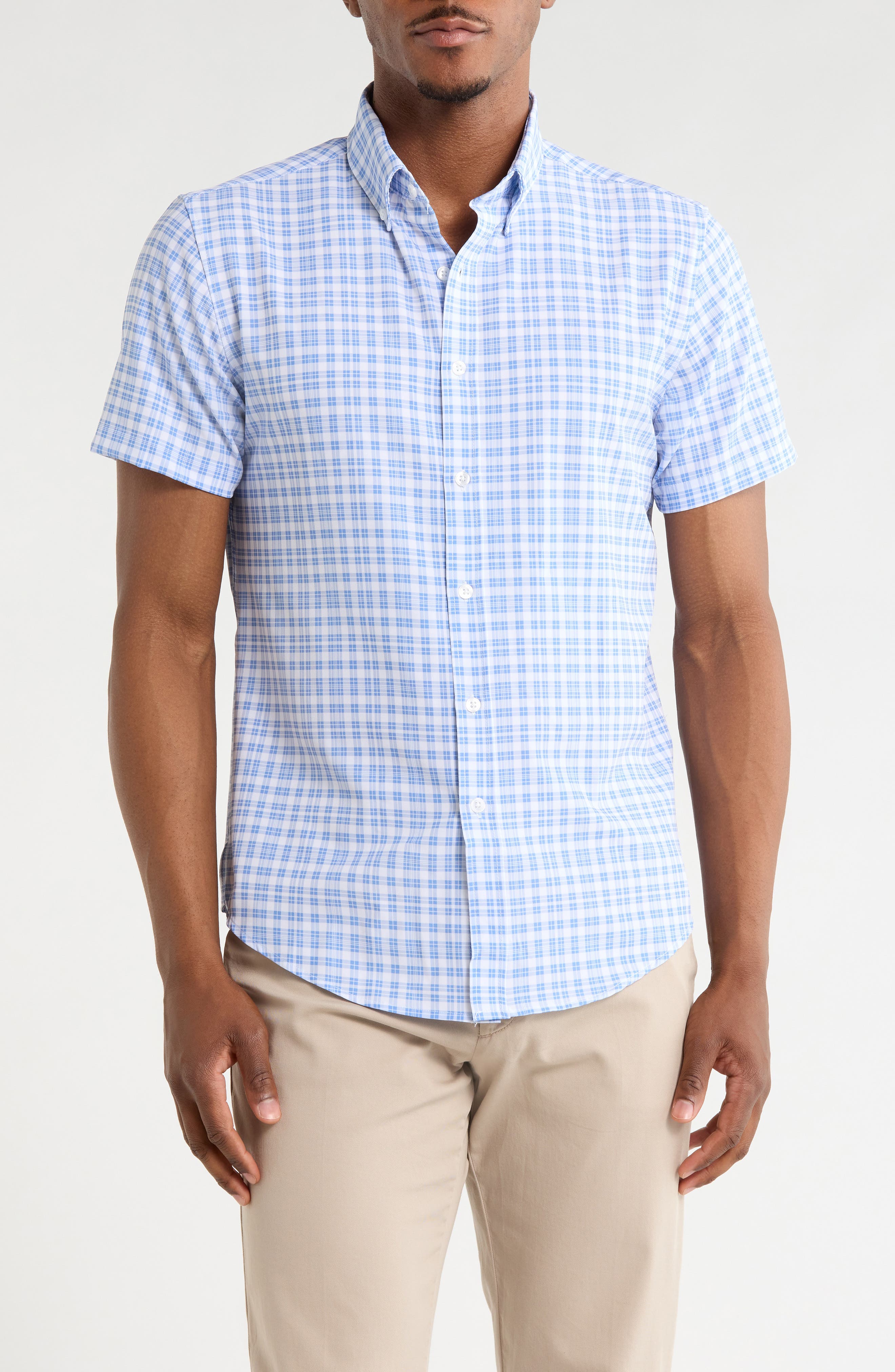 DENIM AND FLOWER Plaid Print Button-Down Shirt