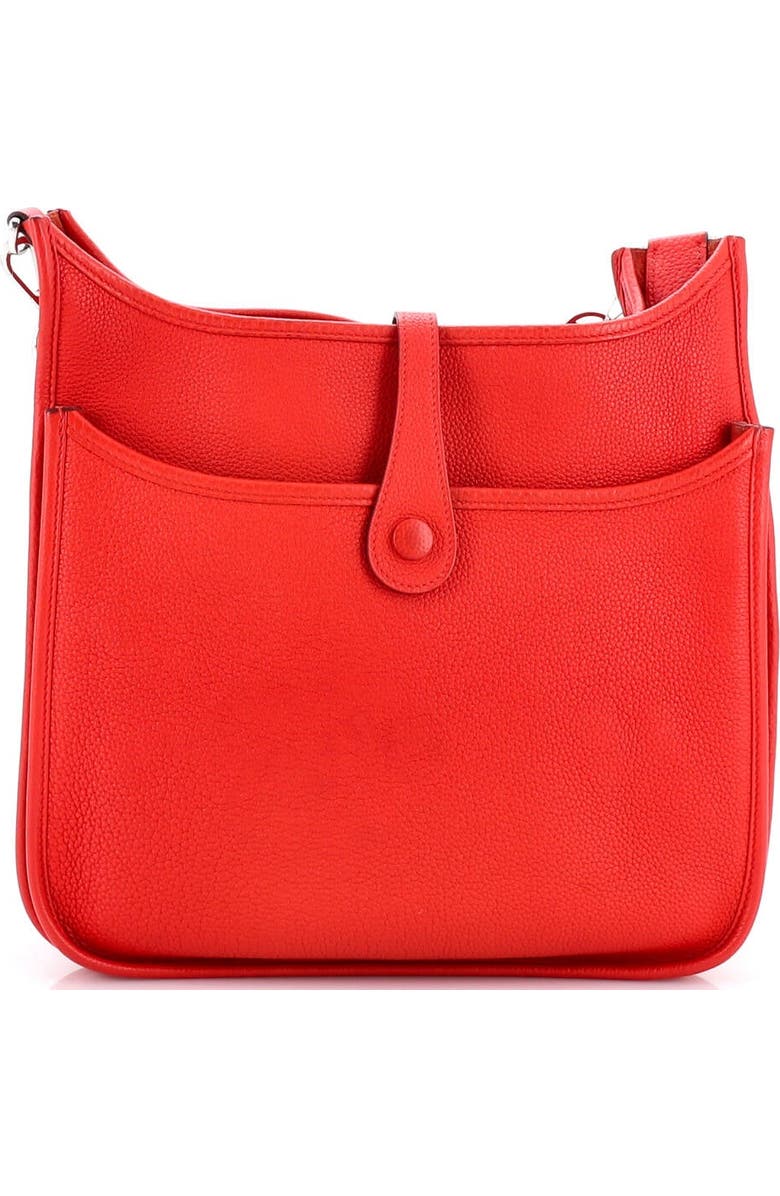 Pre-Owned Hermes Evelyne Bag Gen III Clemence PM, Alternate, color, Rouge De Coeur