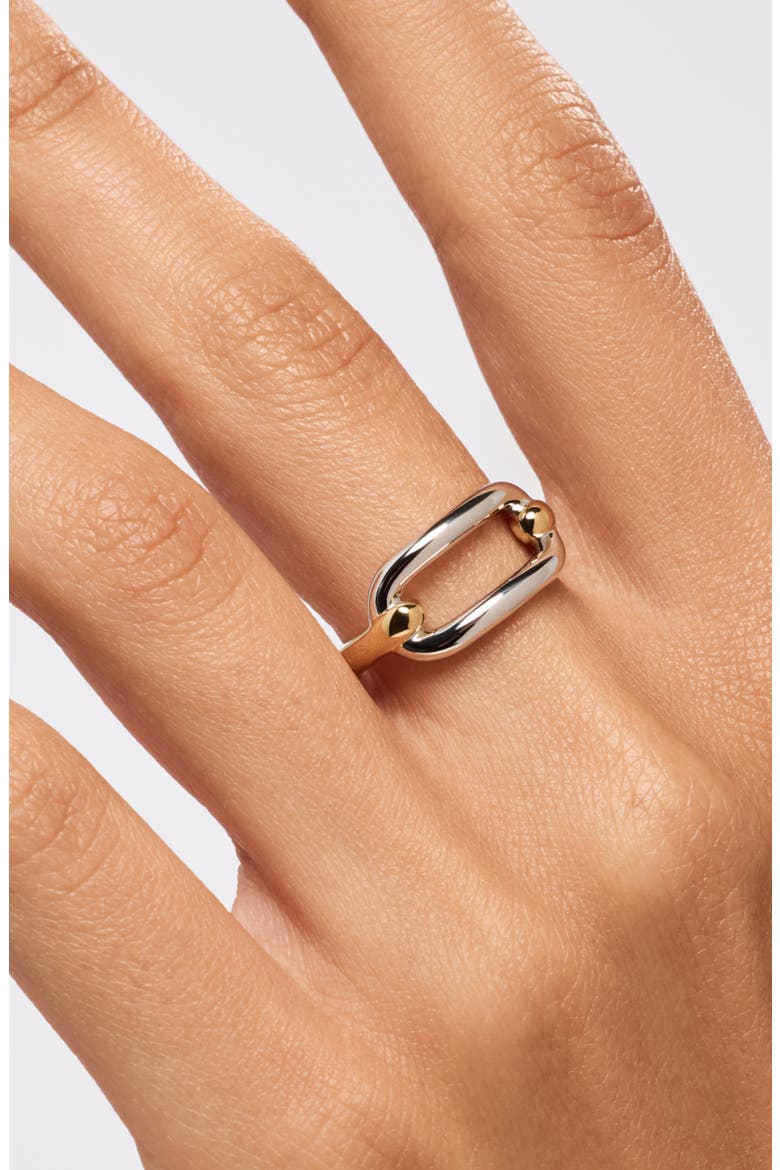 Blake Two-Tone Ring, Alternate, color, GOLD / SILVER